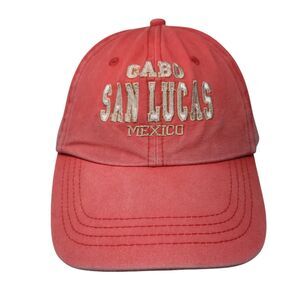 Cabo San Lucas Mexico Strapback Hat Pink One Size Adjustable Embroidered dKps